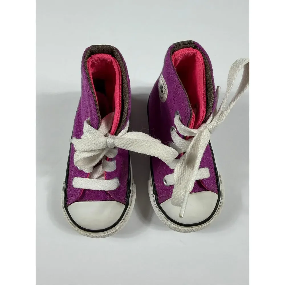 Converse Chuck Taylor All Star High Top Sneakers Purple Infant Size 4